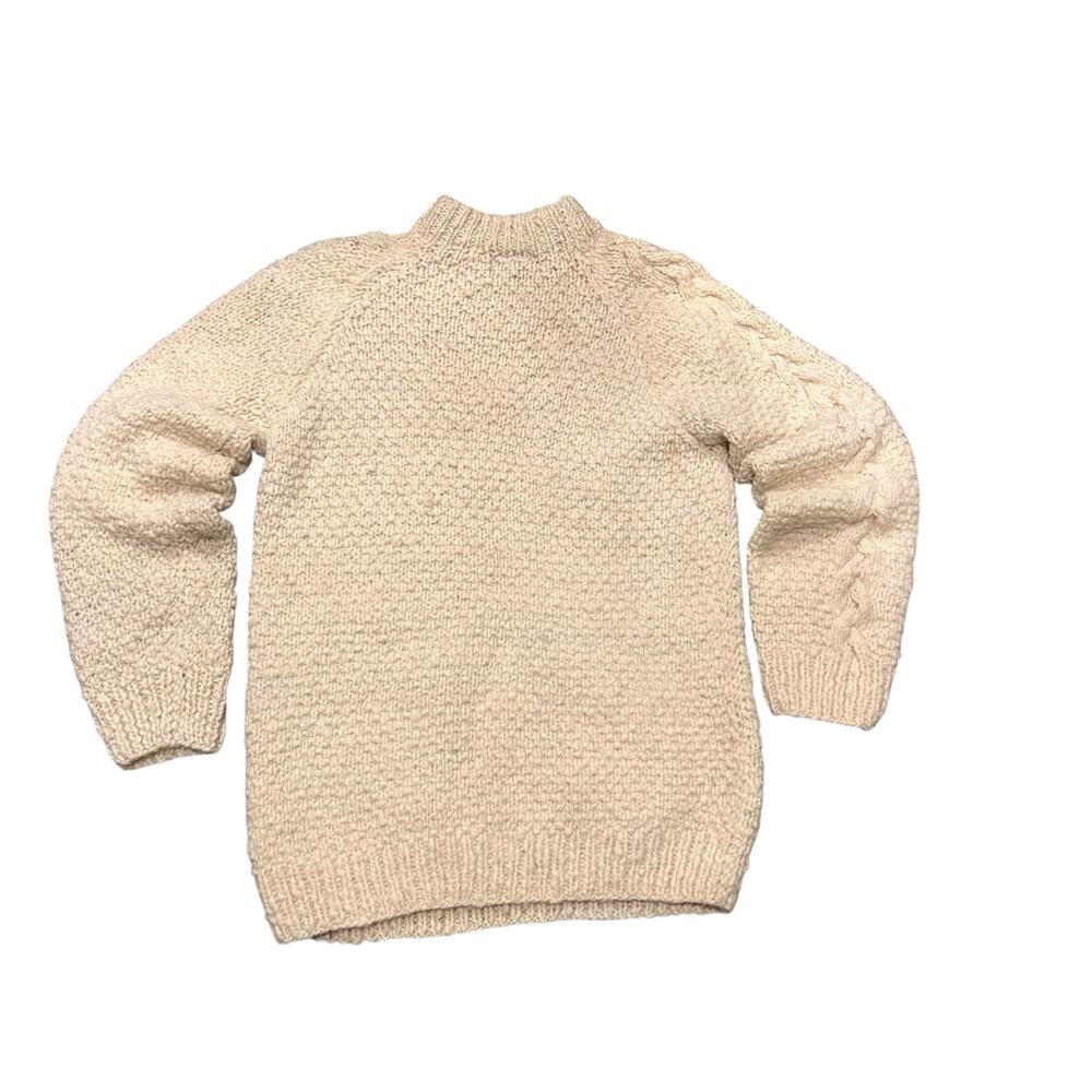 Vintage Men’s Wool Cable Knit Sweater Medium - Picture 2 of 12